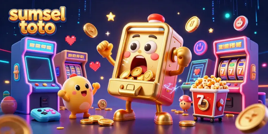 Experience sumsel toto excitement with animated slot machines and vibrant casino game elements