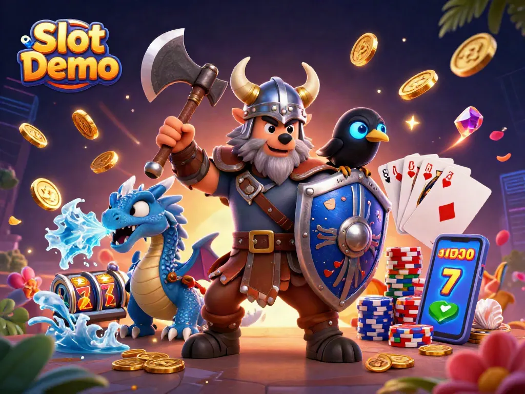 Spin the Slot Demo reels and enjoy a dynamic casino adventure with Vikings and dragons.