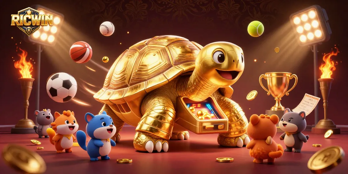Play exciting gambling games with RICWIN in a vivid 3D casino scene filled with action.