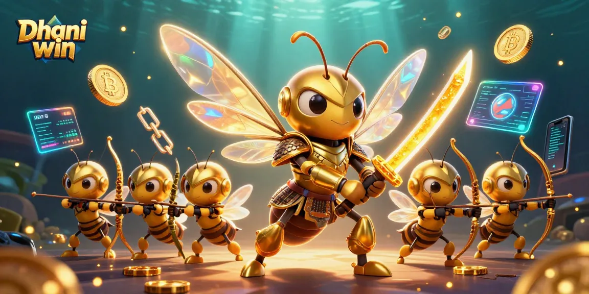Dhani win players engage with an exciting gaming experience featuring vibrant 3D characters and crypto elements.