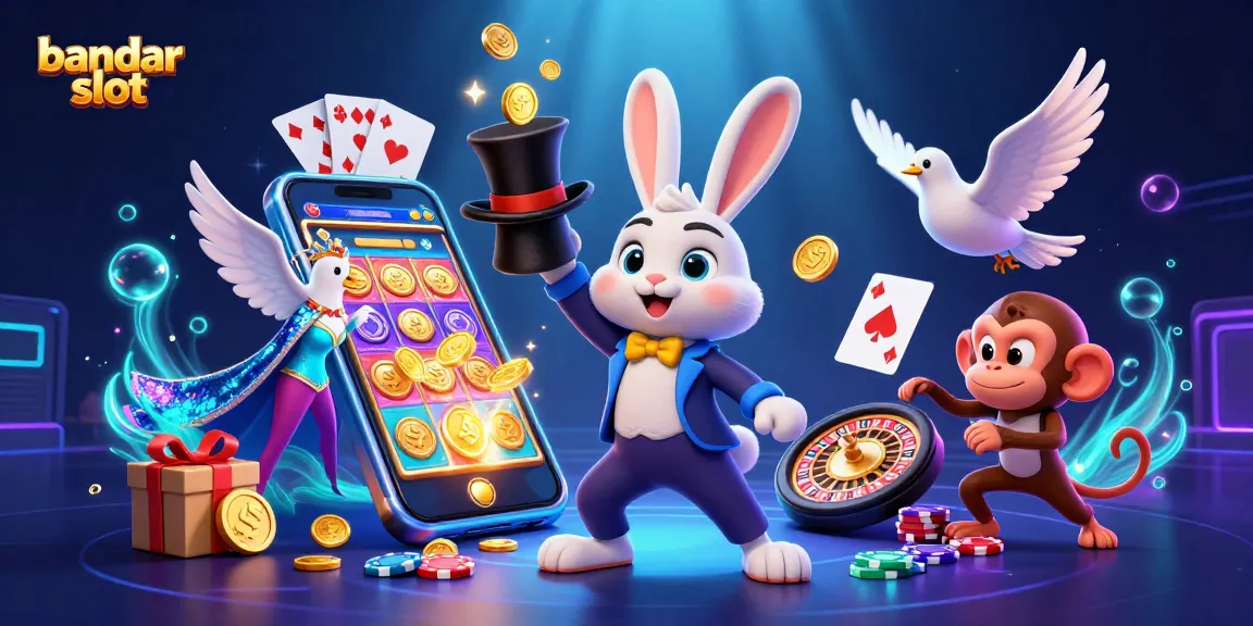 Experience dynamic gaming with bandar slot as a whimsical rabbit magician conjures coins and excitement from the casino world.