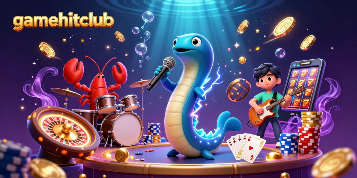 Experience the thrill of gamehitclub with an energetic underwater casino scene featuring vibrant characters.