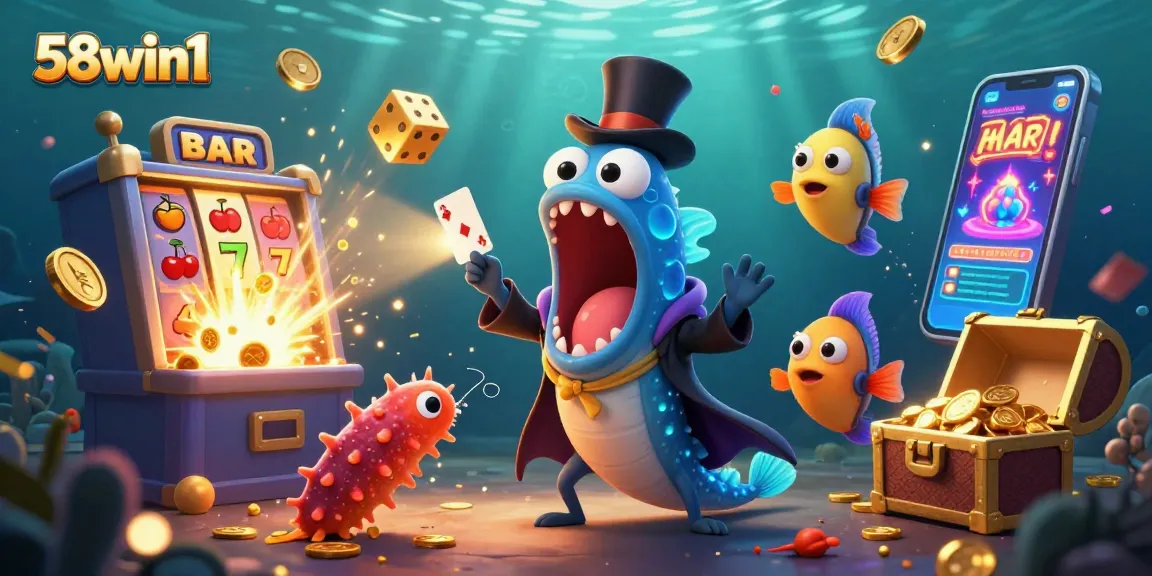 Engage with thrilling casino games at 58win1, featuring cartoon characters in an underwater extravaganza.