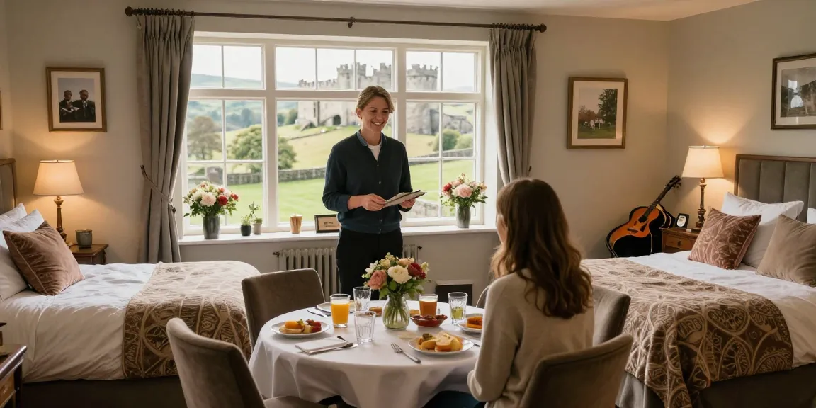 B&B Skipton: Cozy dining area evoking warmth and comfort at Town House B&B.